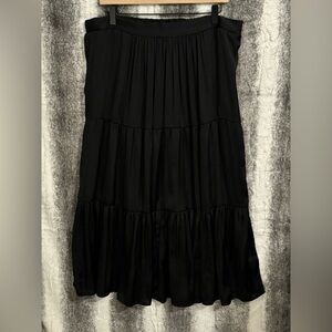 Nine West Black Tiered Skirt size XL
